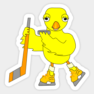 Hockey Chick Sticker